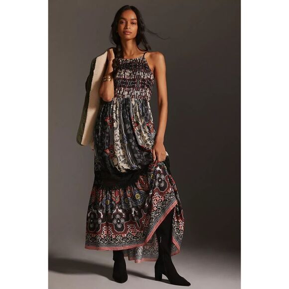 New Anthropologie x Bhanuni by Jyoti Tiered Dress Size 0 - Picture 1 of 8